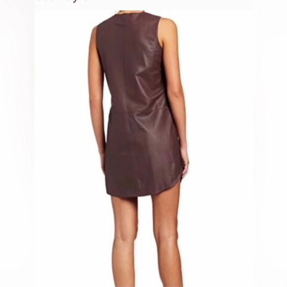 ! Rebecca Taylor Runway Leather Dress, Size 6, - Picture 2 of 6